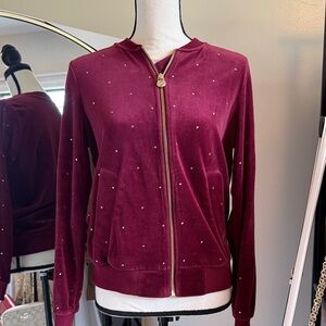 Michael Kors  Burgundy Jacket with Gold Accents